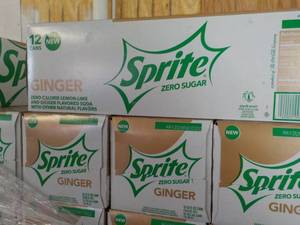 4 - 12 packs Sprite Ginger Zero Sug...