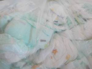 Box of 100 or so Diapers 0 -3 month...