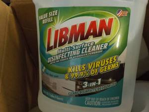 4 Gallon Jugs Libman Disinfecting C...
