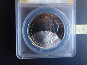 lot 38A image: 1881-S Morgan Silver Dollar ANACS MS62 Toning