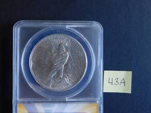 lot 43A image: 1927 Peace Dollar ANACS AU50