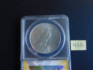 lot 43B image: 1927-D Peace Dollar ANACS AU58