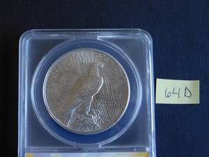 lot 64D image: 1926-S Peace Dollar ANACS AU58