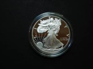 lot 99 image: 1996 Proof American Silver Eagle in Original Mint Packaging w COA