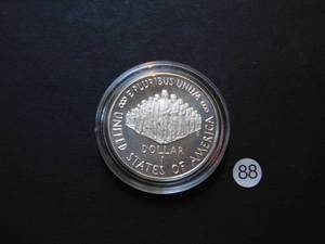 lot 88 image: 1987-S Proof We the People Silver Comm. Dollar Price Guide $41.00