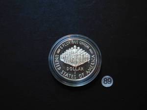 lot 89 image: 1987-S Proof We the People Silver Comm. Dollar Price Guide $41.00