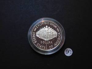 lot 90 image: 1987-S Proof We the People Silver Comm. Dollar Price Guide $41.00