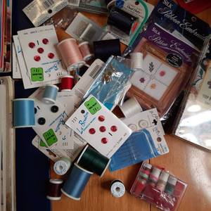 lot 32 image: Tons of Cross stitch fun 3-ring bi...