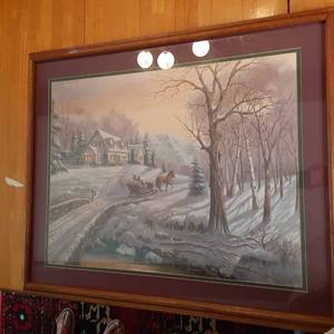 lot 39 image: Very nice and large framed and matt...