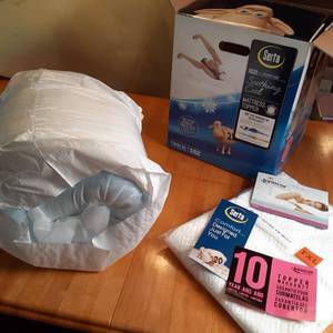 lot 69 image: Serta Twin XL 3 inch memory foam ma...
