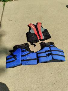 lot 317 image: 3 adult life jackets...