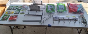 lot 333 image: Garden Stakes, Utility Hooks, Paper...