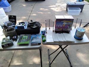 lot 372 image: Clip Breeze Clip Fans, Storage Tote...