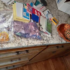 lot 219 image: Box of misc note pads, bookmarks, f...