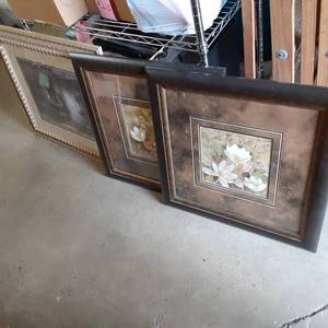 lot 225 image: 2 large 25 Floral prints beautiful...