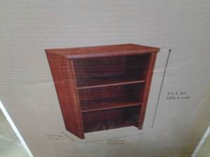 lot 151 image: ClosetMaid Dark Cherry Wooden 4-she...
