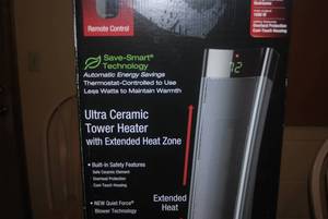 lot 610 image: Lasko Ultra Ceramic Tower Heater...