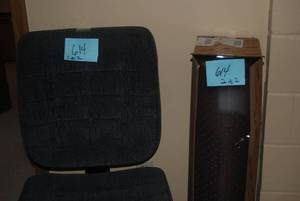 lot 614 image: office chair and floor mat...