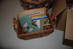 lot 625 image: Wood Crafting Basket, a container f...