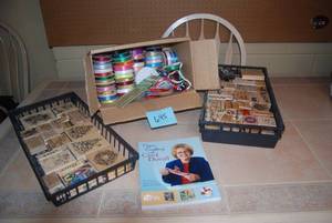 lot 645 image: (2) Boxes of Stamps and Box of Craf...