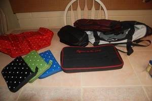 lot 657 image: Duffle Bag, Book Pack, (4) Totes, a...