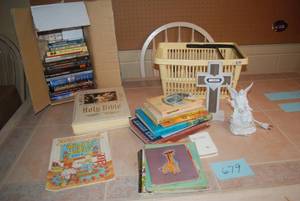 lot 679 image: Religious Books, Night Light, and O...