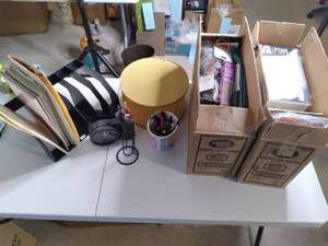 lot 597 image: (3) Box Lot of crafting supplies and organizers in mass quantities.
