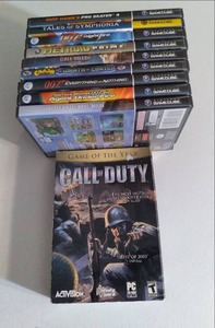 lot 769 image: Stack of assorted Nintendo Gamecube video games.