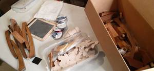 lot 759 image: Wood Crafting Pieces See Photos...
