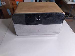 lot 568 image: Vintage Counter Top wood and metal ...
