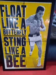 lot 23 image: Muhammad Ali Bruce Lee & More - Framed Gym Artwork Posters and Additional Empty Frames