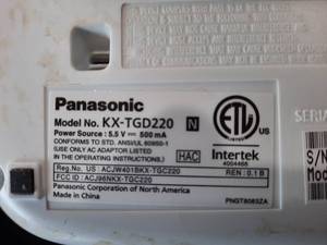 lot 71 image: Panasonic Expandable Cordless Telephone Phone w Talking Caller ID & Extra Satellite Handset