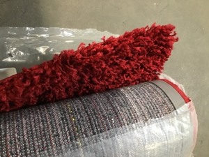 Unique Loom Solid Shag Cherry Red 7 ft. x 10 ft. Area Rug