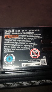 RYOBI 40V Lithium-Ion 6.0 Ah High Capacity Battery and Charger Kit