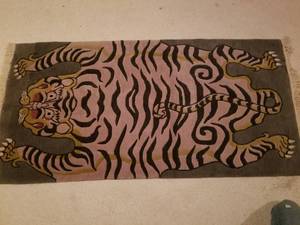 lot 30 image: Wool Tiger Rug