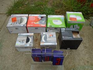 lot 3 image: Store return lighting fixtures. Some boxes have been opened. As shown.