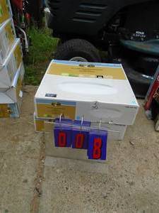 lot 8 image: Store return lighting fixtures. Some boxes have been opened. As shown.