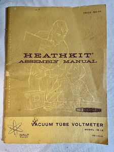 lot 157 image: Heathkit Vacuum Tube Voltmeter with Manual