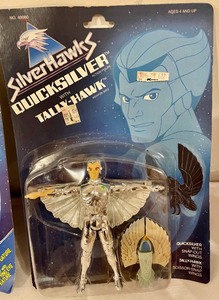 lot 291 image: New SilverHawks Quicksilver w Tally Hawk Figurine and Stargazer with Skybird and More
