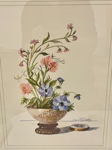 lot 299 image: Vintage Framed Floral Art