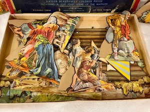 lot 319 image: Christmas Crib Cardboard Cutouts