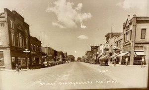 lot 313 image: Framed Street Scene of Sleepy Eye, Minnesota