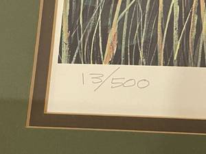 lot 353 image: Mallards in Gold at Andover Framed Art