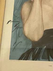 lot 389 image: Vintage The Dancing Girl Framed Print by Harrison Fisher
