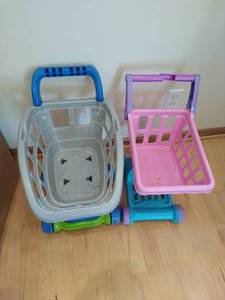 Two Childrens Shopping Carts
