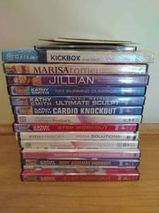 Collection of work out DVDs