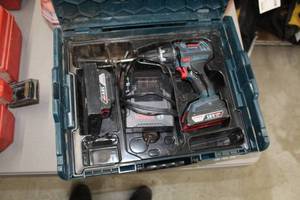 lot 397 image: Bosch DDS181 18V Cordless 12 Drill  with Plastic Case, Batteries (x2), Charger