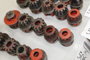 lot 506 image: Lot of (5) Ridgid Pipe Thread Heads  - 14, 12, 34, 34, 1