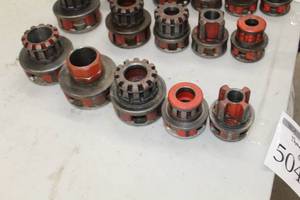 lot 504 image: Lot of (5) Ridgid Pipe Thread Heads  - 12, 34, 1, 1-14, 1-14