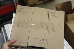 lot 545 image: Lot of (3) Nora Lighting Step Cylinder with Black Baffle NTH-103 (in original box)